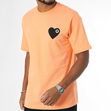 ADJ - Tee Shirt Oversize Coeur Chic Orange