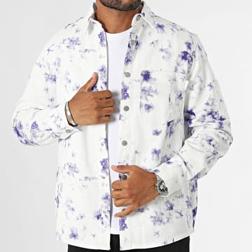 ADJ - Chaqueta vaquera violeta blanca