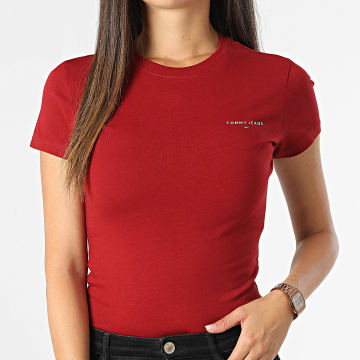 Tommy Jeans - Dames-T-shirt Linear Slim 8785 Rood