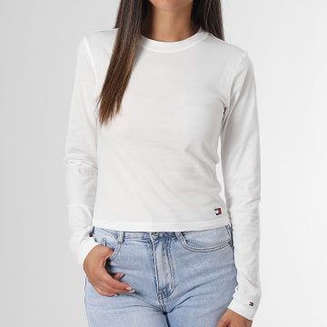 Tommy Hilfiger - 5636 Women's Long Sleeve Tee Shirt Blanco