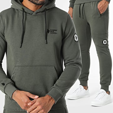Comme Des Loups - Ensemble De Survetement Manhattan Vert Kaki Foncé