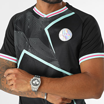 Foot - Camiseta Sublime Pro Cuello en V UCL24001C Negro Verde claro Rosa