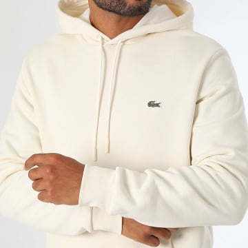 Lacoste - Sweat Capuche Logo Brodé Crocodile Classic Fit Beige