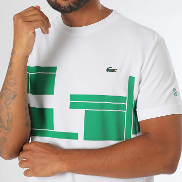 Lacoste - Tee Shirt Regular Fit Novak Djokovic Blanc