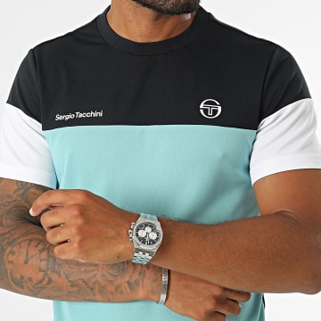 Sergio Tacchini - Tee Shirt Prave 40845 Bleu Marine Bleu Clair Blanc