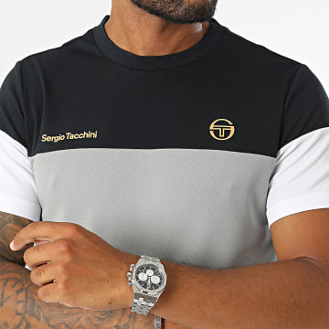 Sergio Tacchini - Tee Shirt Prave 40845 Gris Noir Blanc