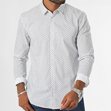 Teddy Smith - Camisa Manga Larga Barclay 10716985D Blanco Negro