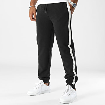 Tommy Hilfiger - 3013 Pantalón de chándal negro con bandas