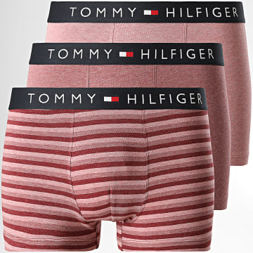 Tommy Hilfiger - Lot De 3 Boxers Print 3399 Rouge Chiné Rouge Clair Chiné