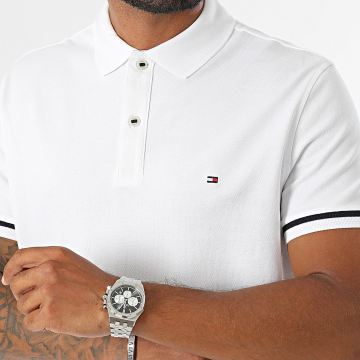 Tommy Hilfiger - Poloshirt met korte mouwen Onder klepdetail 3199 Wit