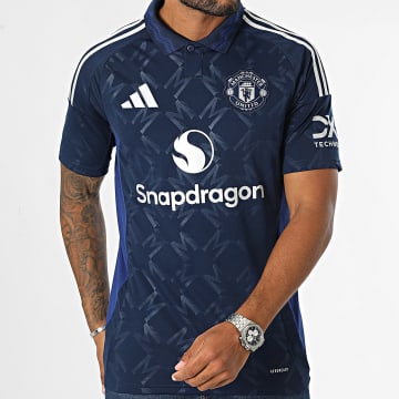 adidas - Manchester United IU1390 Navy Polo Korte Mouw Met Strepen