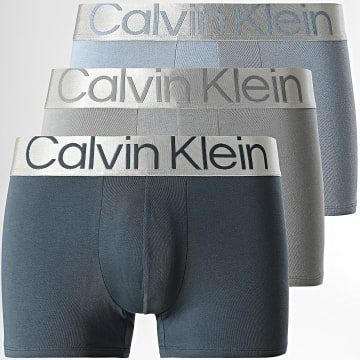 Calvin Klein - Set di 3 boxer NB3130A Grigio Azzurro Navy