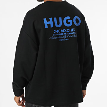 Hugo Blauw - Naviu Sweatshirt met ronde hals 50510732 Zwart