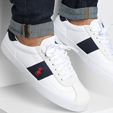 Polo Ralph Lauren - Baskets Court Vulc II White Navy Red