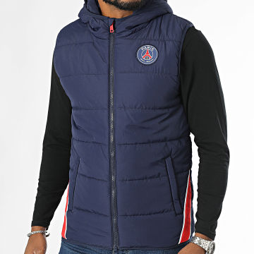 PSG - Chaqueta de pluma sin mangas Paris Saint-Germain P24102 Azul Marino