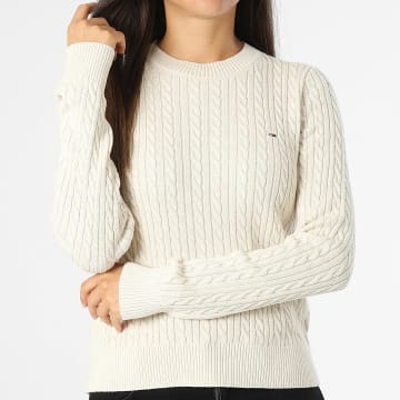 Tommy Jeans - Pull Femme Cable Essential 8683 Beige