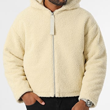 Calvin Klein - Veste Sherpa Zippée Capuche 4130 Beige