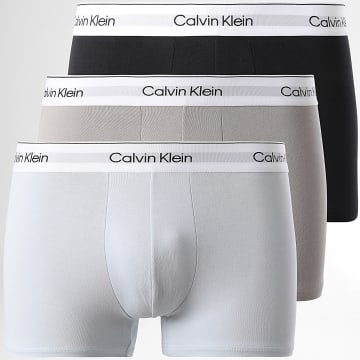 Calvin Klein - Lot De 3 Boxers NB3963A Bleu Clair Gris Noir