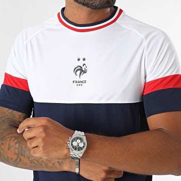 FFF - Tee Shirt Frankrijk Kleurblok Wit Marine Rood