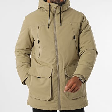 Jack And Jones - Construct Beige Parka met capuchon