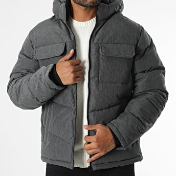Jack And Jones - Doudoune Build Gris Anthracite Chiné