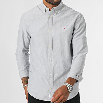 Tommy Jeans - Overhemd met lange mouwen in Oxford Instap 9134 Heather Grey