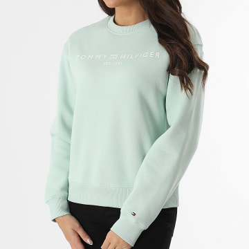 Tommy Hilfiger - Sweat Crewneck Femme Reg Corp Logo 9791 Vert Clair