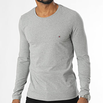 Tommy Hilfiger - Camiseta Reg Linear 9691 Gris Heather