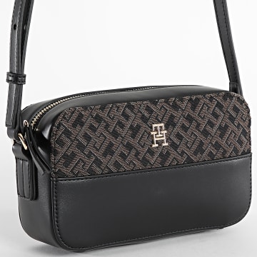 Tommy Hilfiger - Sac A Main Femme Jacquard Camera 7073 Noir Doré