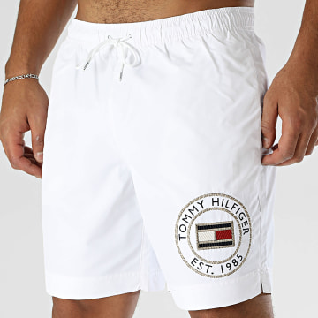 Tommy Hilfiger - Short De Bain Long Drawstring 3427 Blanc