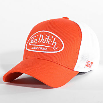 Von Dutch - Gorra Trucker B17 Naranja Blanca