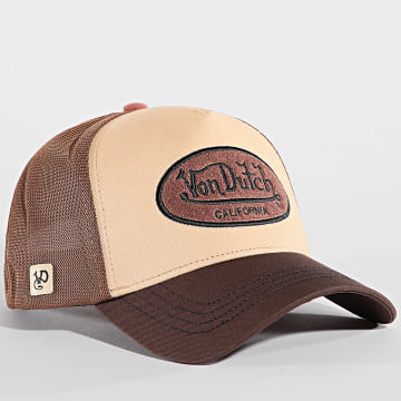 Von Dutch - Casquette Trucker Terry Log 01 Beige Camel Marron