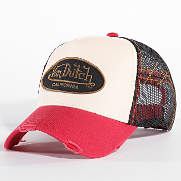 Von Dutch - Casquette Trucker VD-1-CT Beige Noir Rouge