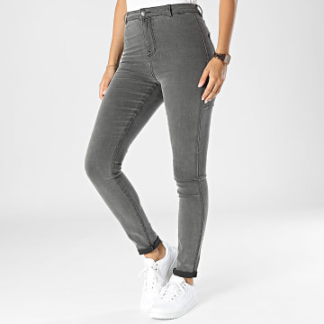 Noisy May - Ella Dames Skinny Jeans Antraciet Grijs