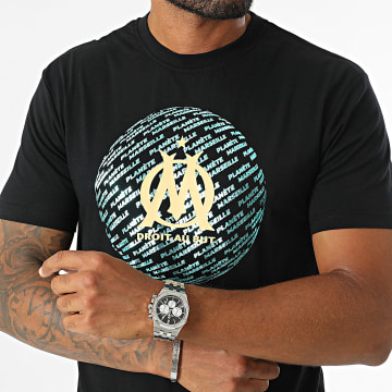 OM - Tee Shirt Planete Marseille M24005C Noir