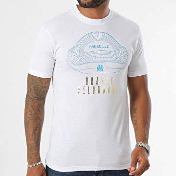 OM - Tee Shirt Velodrome M24005C Blanc Doré