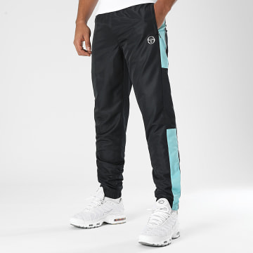 Sergio Tacchini - Abita 40814 Zwart Lichtblauwe Band Joggingbroek