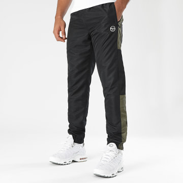 Sergio Tacchini - Abita 40814 Zwart Groen Khaki Wit Geband Joggingbroek