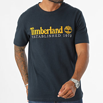 Timberland - Tee Shirt Established 1973 Embroidery Logo A6SE1 Bleu Marine