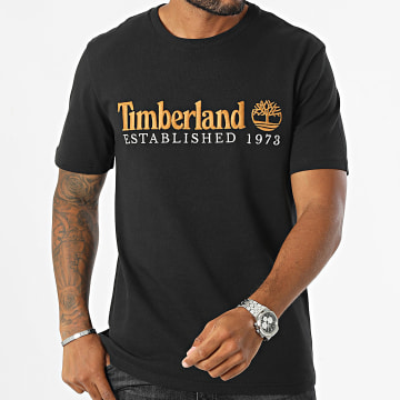 Timberland - Tee Shirt Established 1973 Embroidery Logo A6SE1 Noir