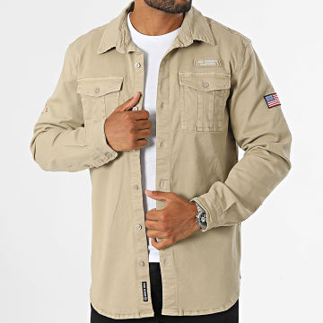 American People - Chemise Manches Longues Chan Beige