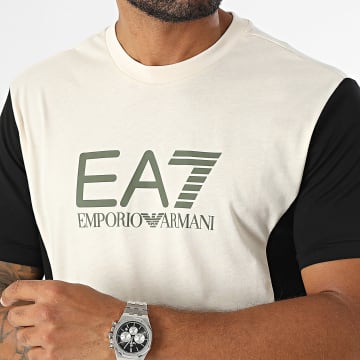 EA7 Emporio Armani - T-shirt 6DPT23-PJVPZ Beige Zwart