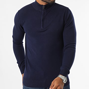 KZR - Navy Sweater met Ritssluiting