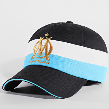 OM - Casquette Stripes M24021 Noir Doré Blanc Bleu Clair