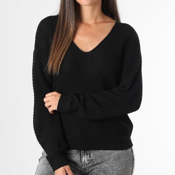 Only - Pull Col V Femme Justy Maya Noir