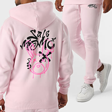 Sale Môme Paris - Graffiti hoofd roze konijn trainingspak