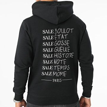 Sale Môme Paris - Venta de sudaderas con capucha Negro Blanco