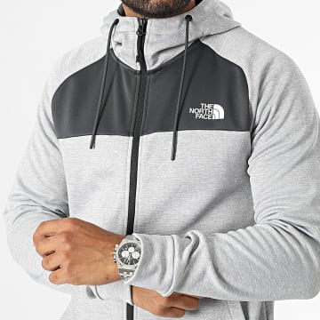 The North Face - Sweat Zippé Reaxion A7Z9O Gris Chiné