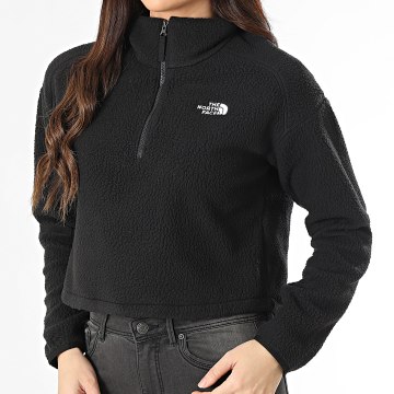 The North Face - Veste Polaire Crop Femme Fleece Noir
