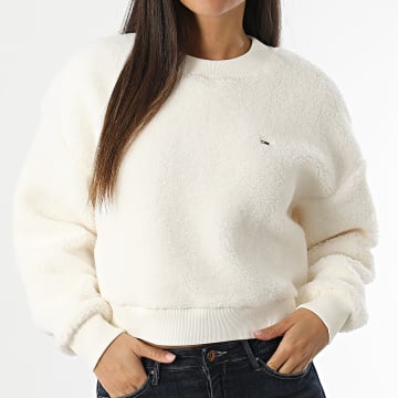 Tommy Jeans - Sweat Crewneck Femme Teddy 8770 Blanc